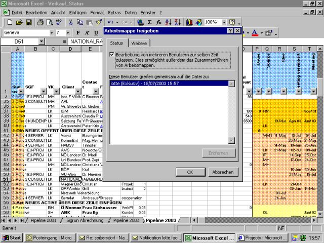 Shared Excel - Arbeitsmappe freigeben - 123629.1